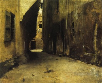  tree Oil Painting - A Street in Venice2 landscape John Singer Sargent